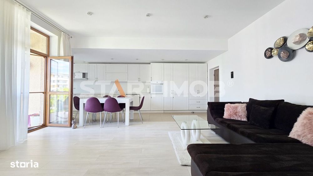 Apartament mobilat 3 camere bloc tip vila zona Coresi — fotografia 1