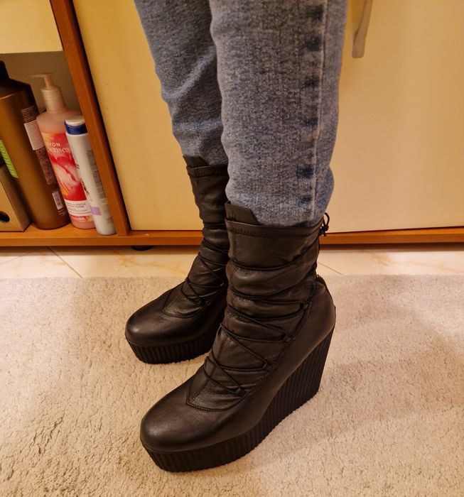 Дамски боти от естествена кожа NAVI shoes handmade