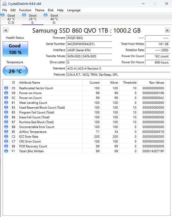 SSD Samsung QVO 860 1TB SATA