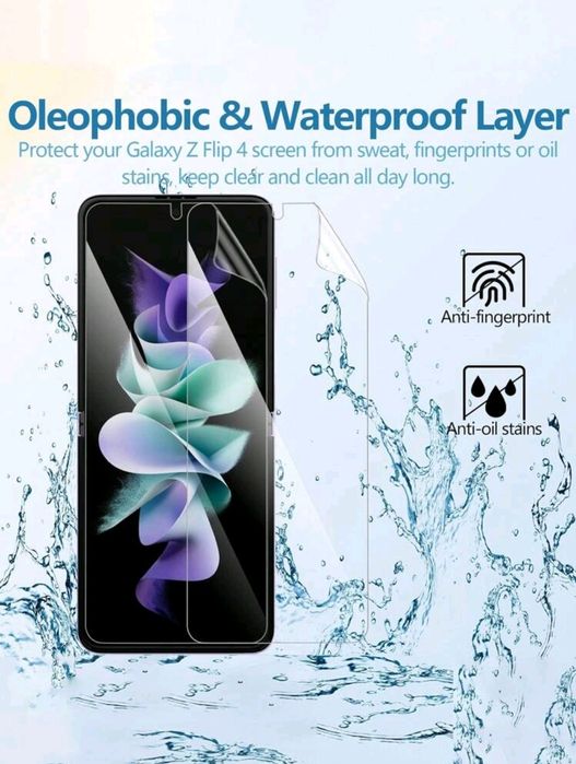 3 броя хидро-гел фолио за дисплей на Flip 5