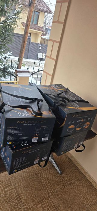 Set de vase de gătit Chef Evolution din titan