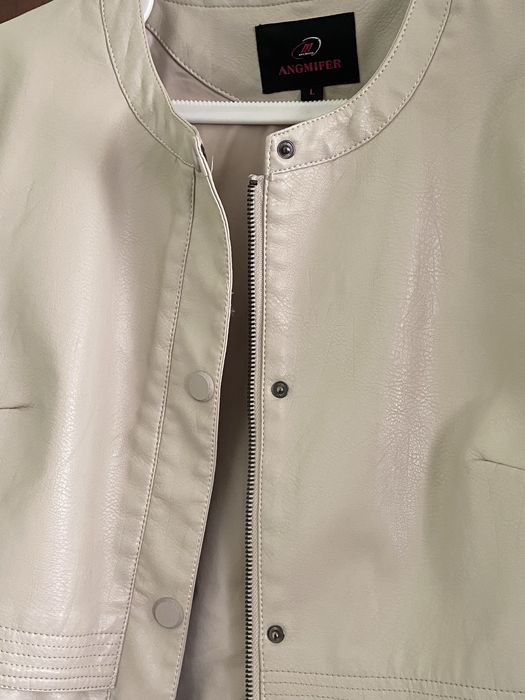 Кожанная куртка. Ментолывый цвет