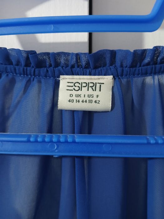 Bluza eleganta albastra din voal,  Esprit, marimea 40