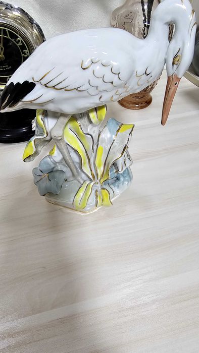 Статуэтка. Аист и лягушка. Дулево. 62 год