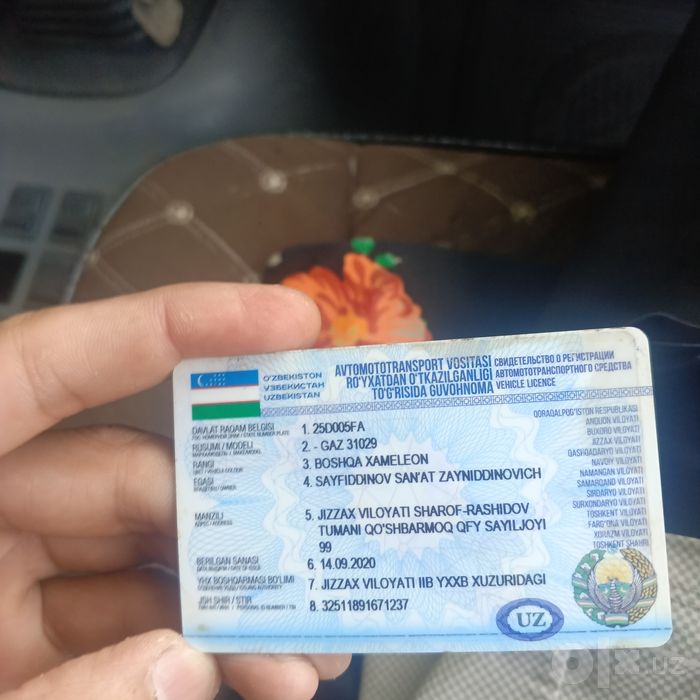 Moshina xolati yaxshi dakumetla joyida