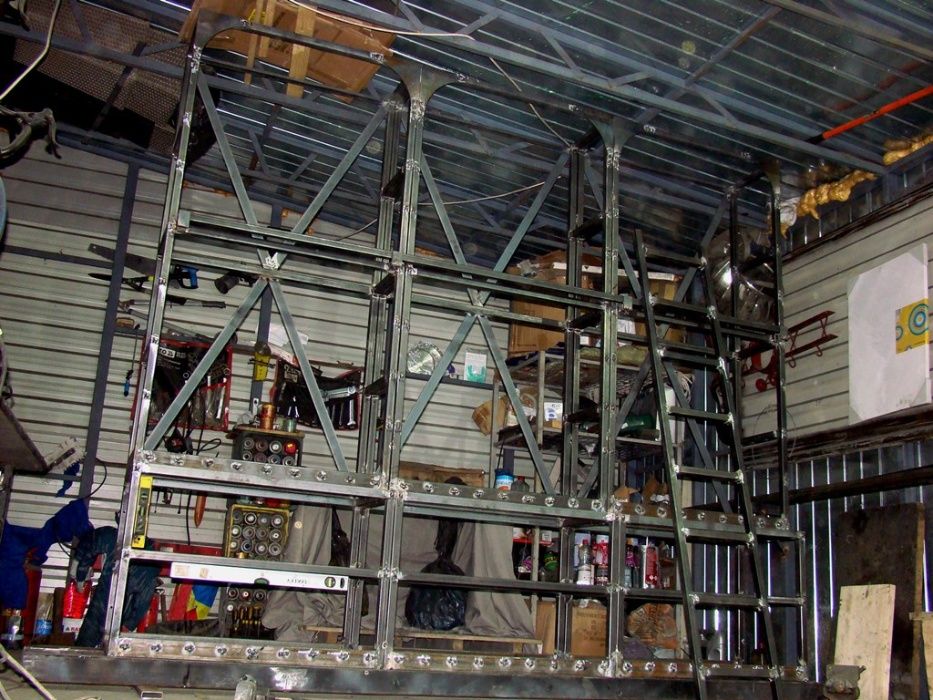 Raft fier stil industrial, retro nituri-modular dezasamblabil-model 12