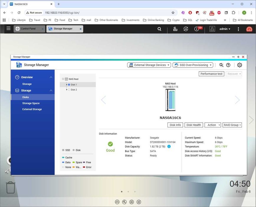 NAS Qnap TS-228 + HDD Seagate 2TB