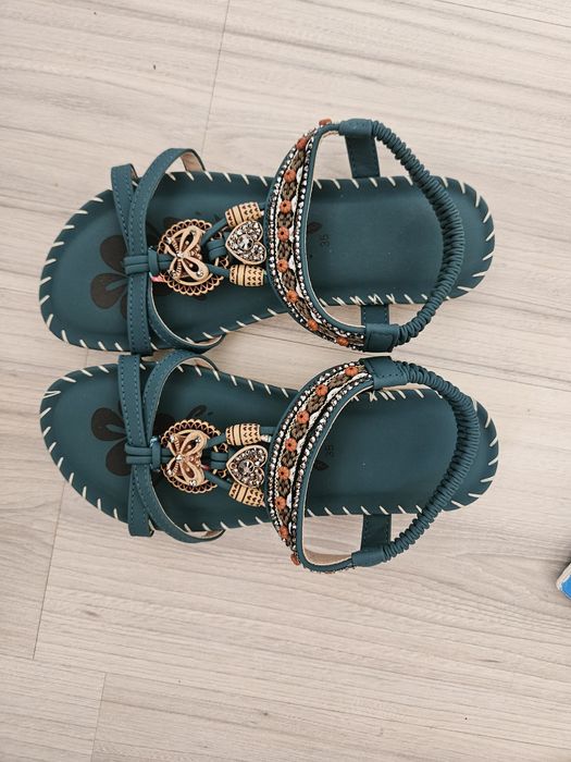 Дамски сандали кожа