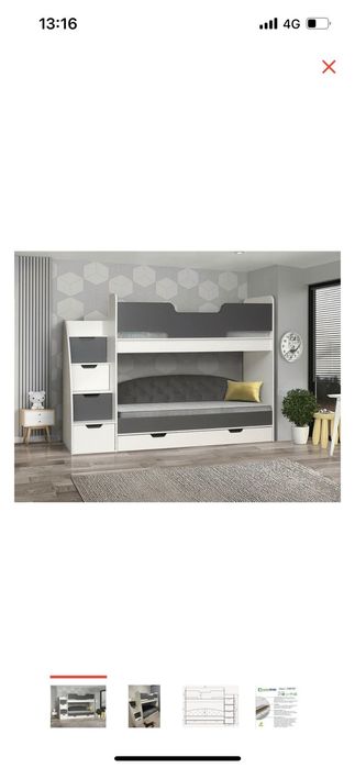 Детская двухэтажная двухъярусная кровать б/у