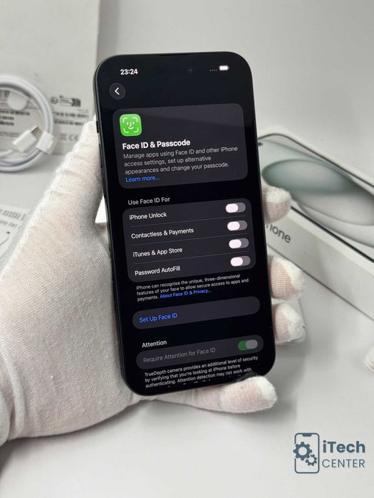 iPhone 15 Plus, 128GB, Black, НОВ, 100% батерия, 1г. ГАРАНЦИЯ!