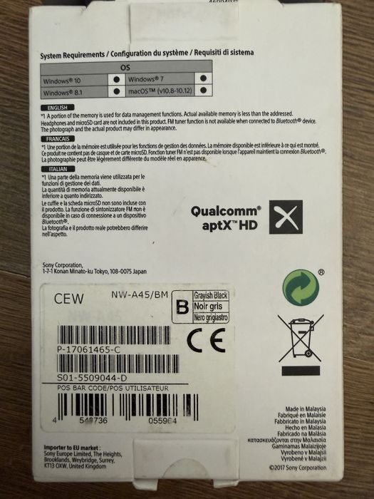 Sony NW-A35HN Negru