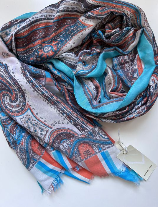 Becksondergaard шал вълна и коприна и нов цветен шал