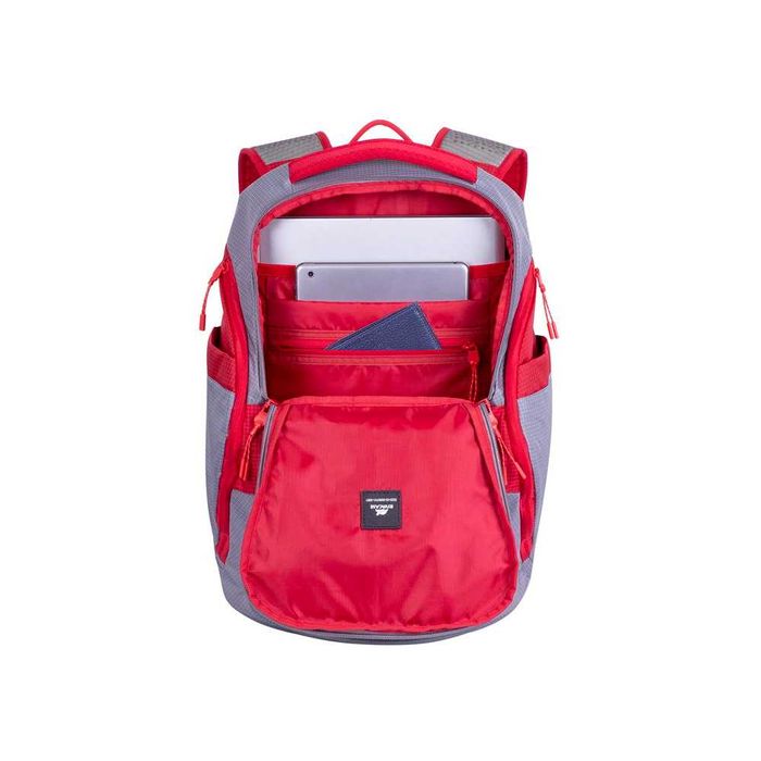 ^Рюкзак RIVACASE 5225 grey/red 15.6'' 20L Laptop backpack / 6
