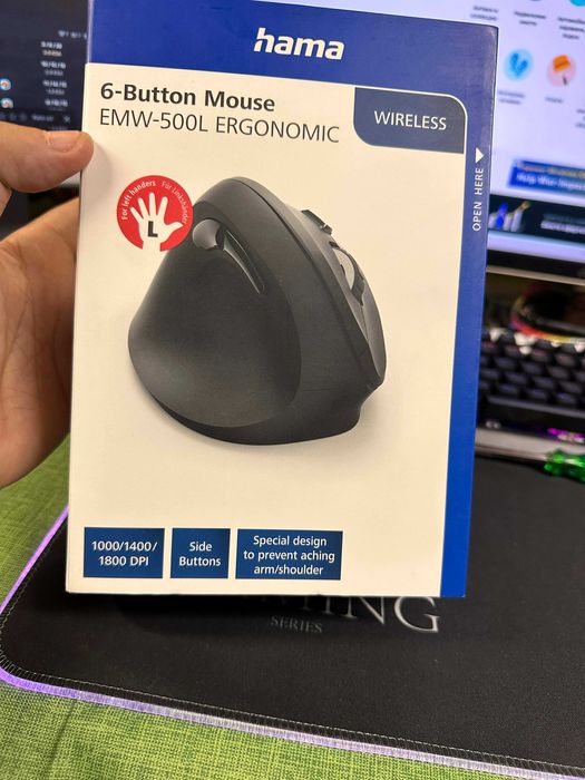 мишка Hama EMW-500L мишка за лява ръка с 6 бутона !