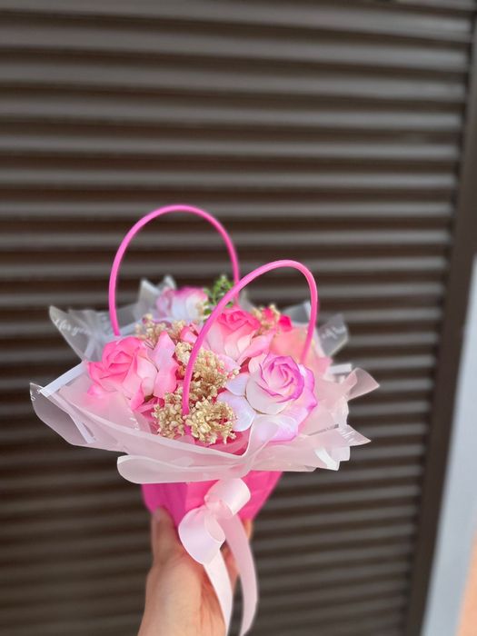 Букет из мыльных цветов