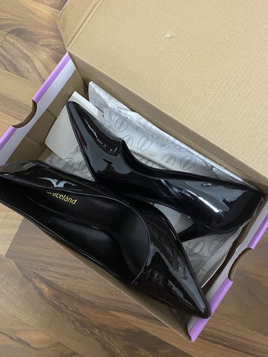 Pantofi cu toc negri, marca Graceland