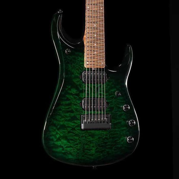 Гитара Ernie Ball Music Man John Petrucci JP15-7 Green Tiger Eye Quilt