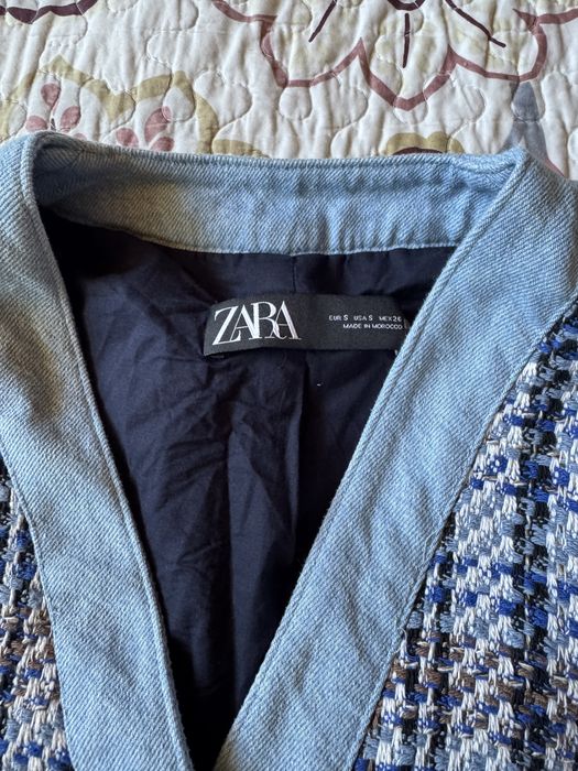 Sacou Zara albastru deschis marimea S