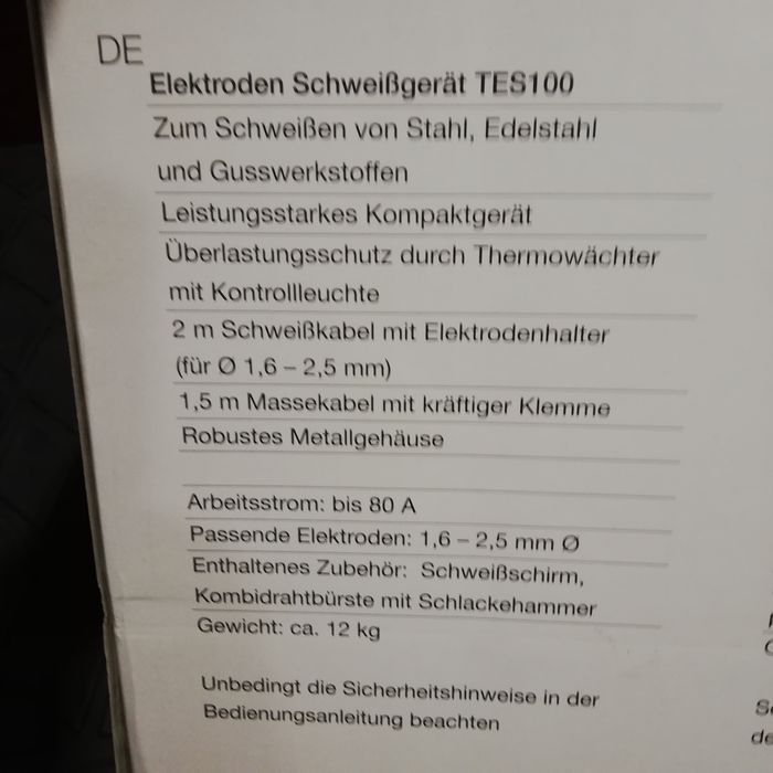 Aparat sudura TES 100 Electric (NOU)