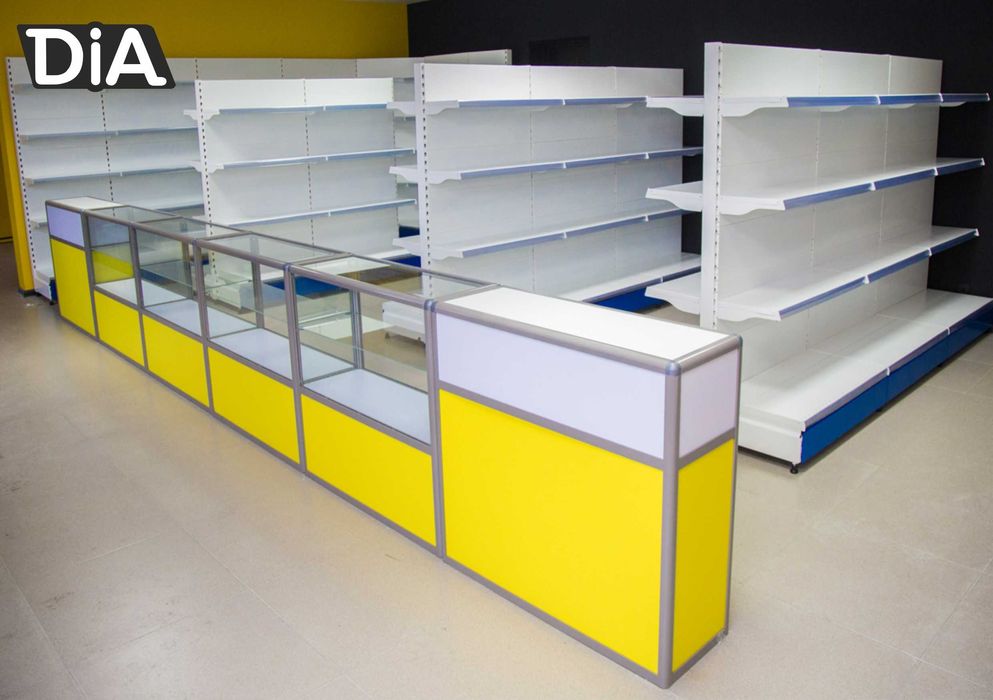 Oynaly prilavkalar, Акция, savdo uskunalari vitrinalar stellajlar