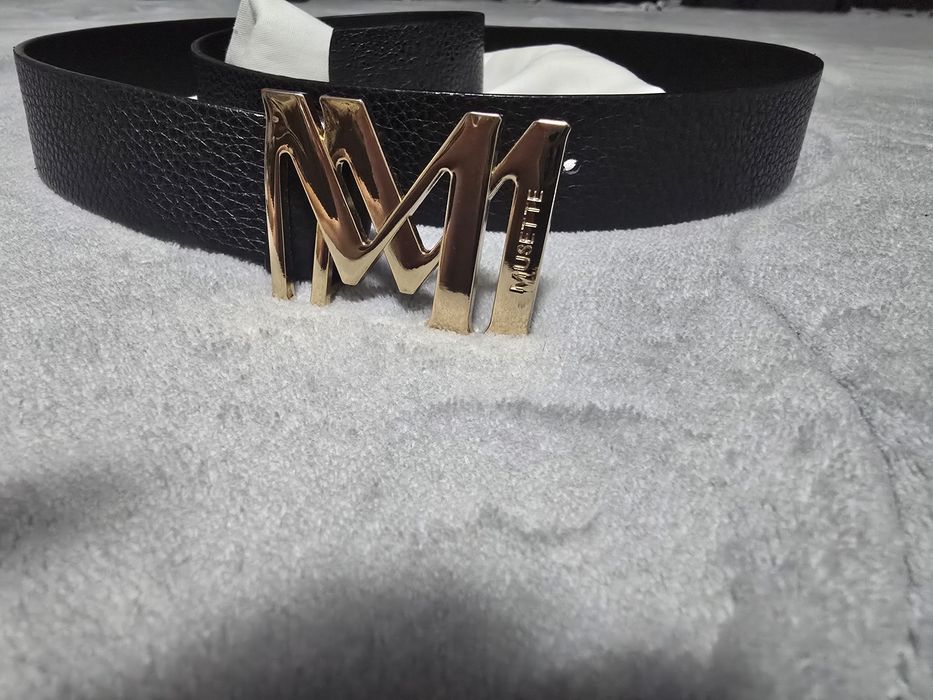 Черен кожен колан Musette