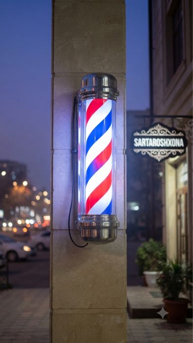Вывеска Barber Pole для барбершопа (новая)