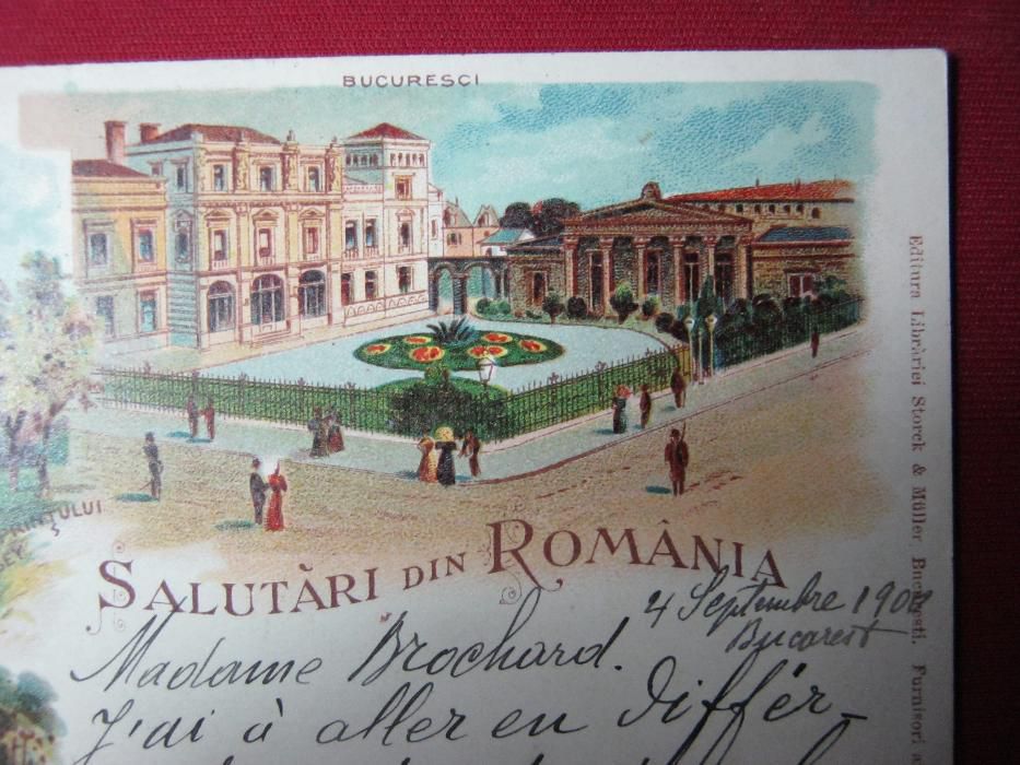 Ilustrata veche/Carte Postala/Litografie.BUCURESCI ,1900.