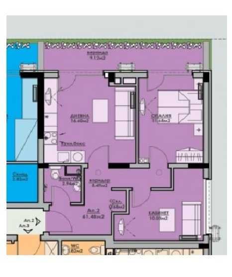 Продава се Тристаен апартамент в Бургас, Сарафово - 80 кв.м за 1500 €/кв.м - Снимка #1
