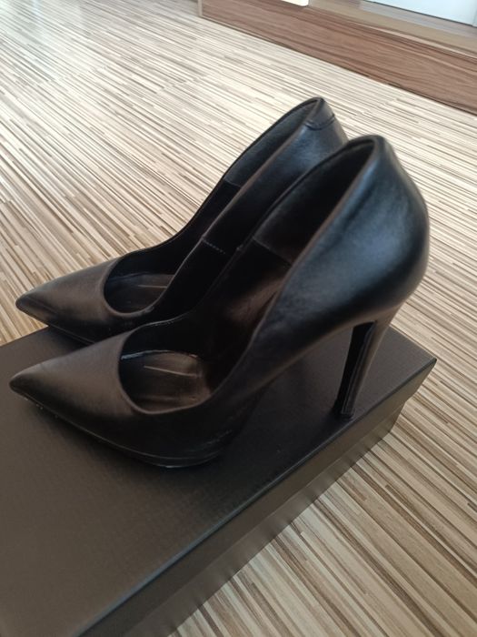 Дамски обувки BIANKI - естествена кожа в черен цвят