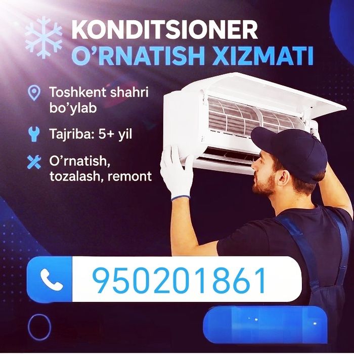 УСТАНОВКА КОНДИЦИОНЕР  кондиционер урнатамиз