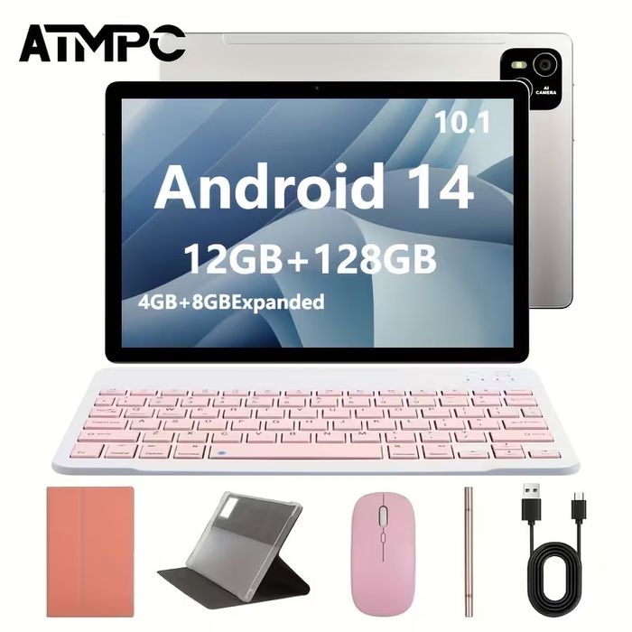 Tableta ATMPC 128GB, cu tastatura