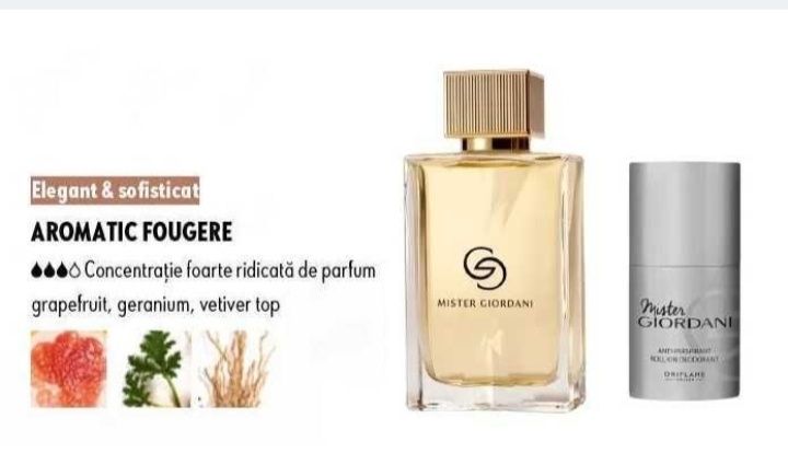 Set Mister Giordani Oriflame (apă de parfum + roll-on )