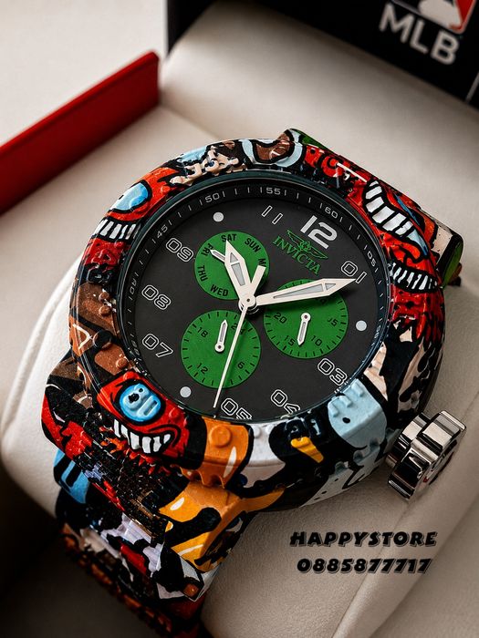 INVICTA Flux green dial 52 mm, Инвикта нов мъжки часовник
