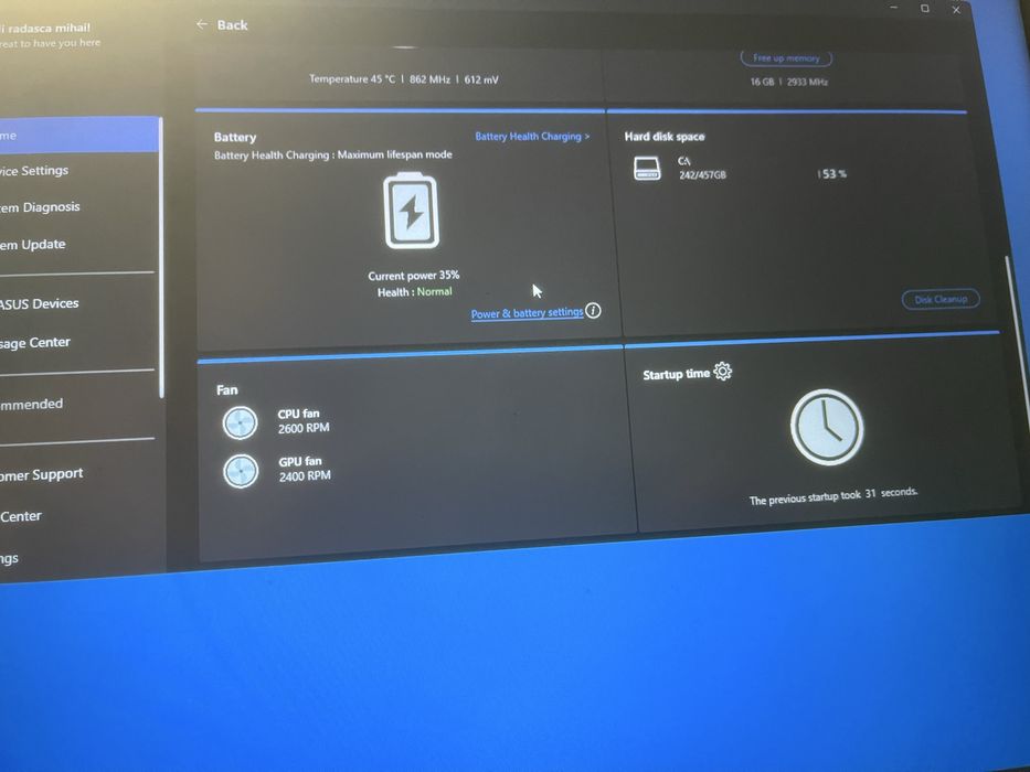 ASUS Strix G15 - Intel i7 - 16GB RAM - 8GB VRAM