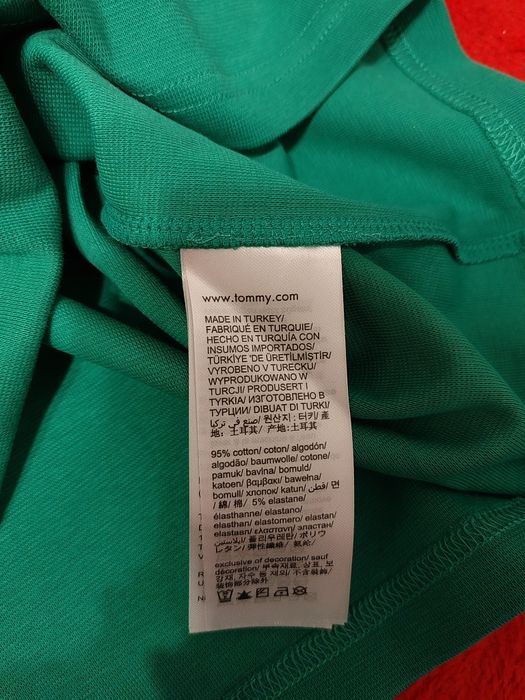 Tricou dama Tommy Jeans verde pentru M sau L slim