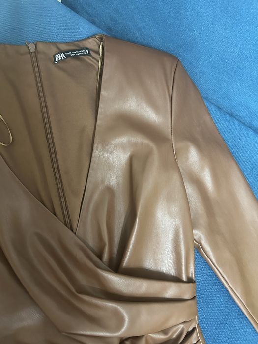 Платье ZARA кожа XS