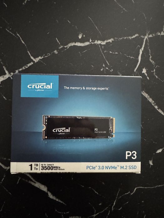Crucial P3 1TB NVMe M.2 SSD - 100% - ГАРАНЦИЯ