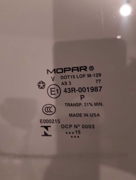 JEEP CHEROKEE KL Заден ляв прозорец