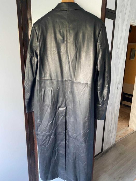 Мъжко манто от телешка кожа