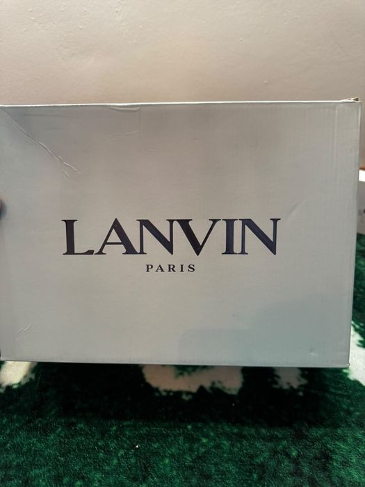 Papuci Lanvin Curb Negri Vopsea