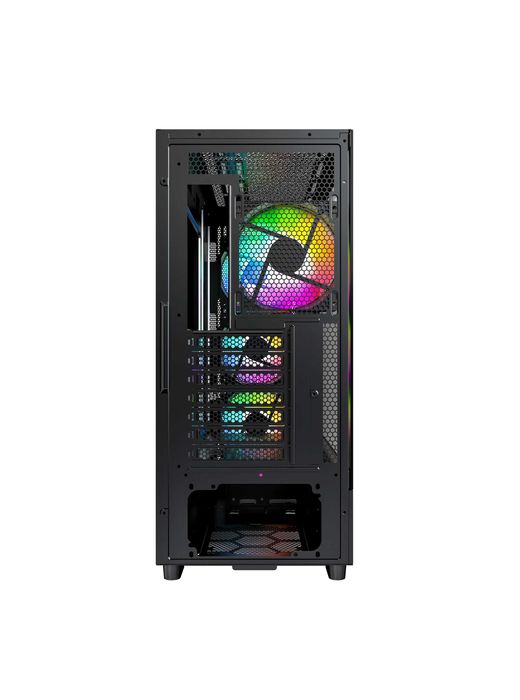 { Montech X5 Black +3xCooler RGB Black корпус для ПК (360mm)