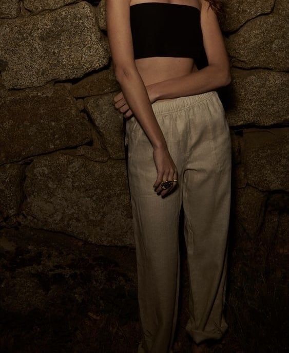 Брюки из льна Zara, M размер