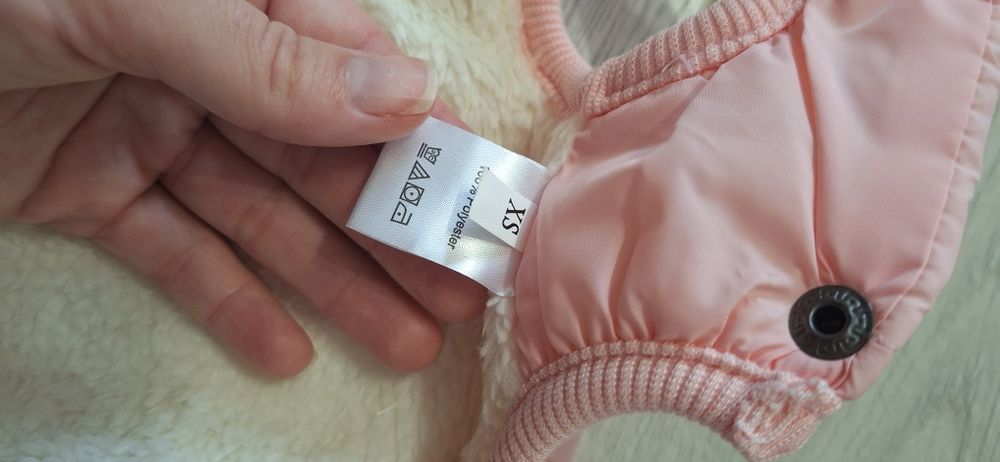 Vestă câini culoarea roz,îmblanită