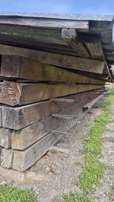 Vând capriori, grinzi de brad, 8m lungime