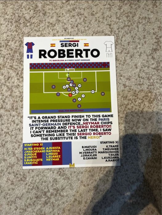 Tablou Barcelona - Sergi Roberto