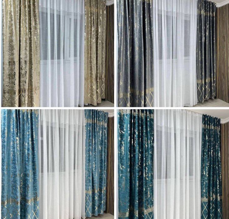 В наличиие шторы размер 3м/4м