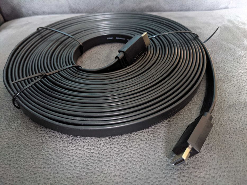 7x Cabluri HDMI Delock 85296 8K60Hz/4K240Hz T-T 5m 10metri Flat Cabluri de retea S/FTP (PIMF) GOLD CAT 6A dublu ecranate