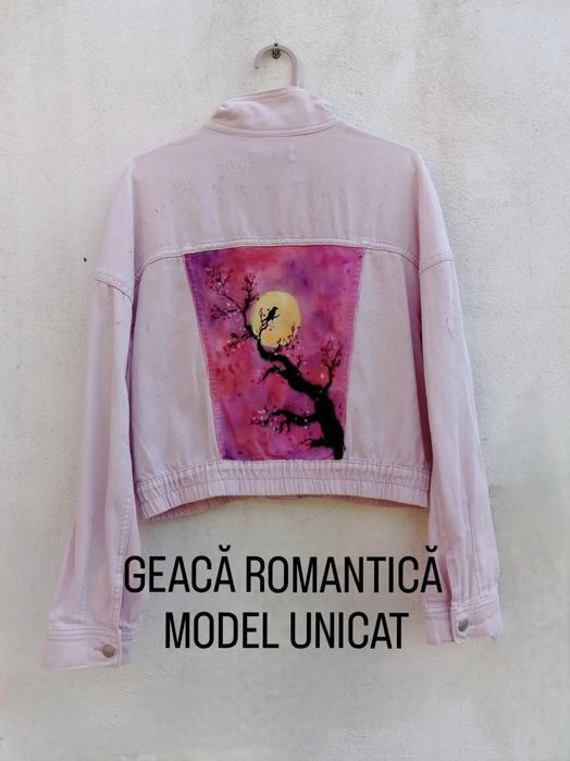 Geaca roz model unicat