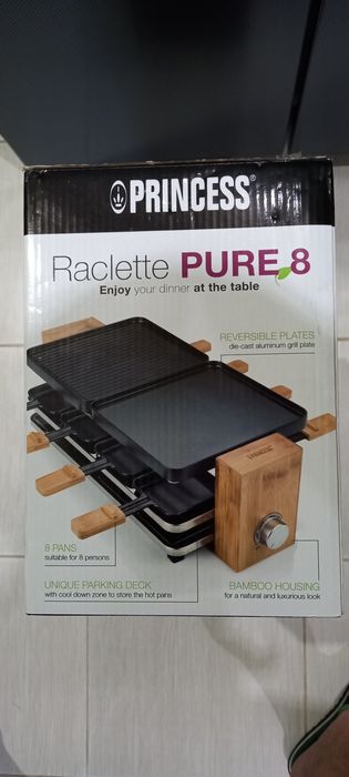 Plită electrică Gril/Raclete Princes Pure 8,1200W,negru