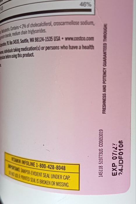 Кальций + Витамин D3 Kirkland Calcium 600mg (500 шт.)